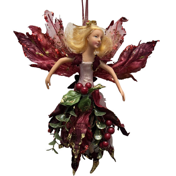 Vintage Whimsical Woodland Fairy Elf Sprite‎ Pixie Christmas Ornament - Picture 1 of 7